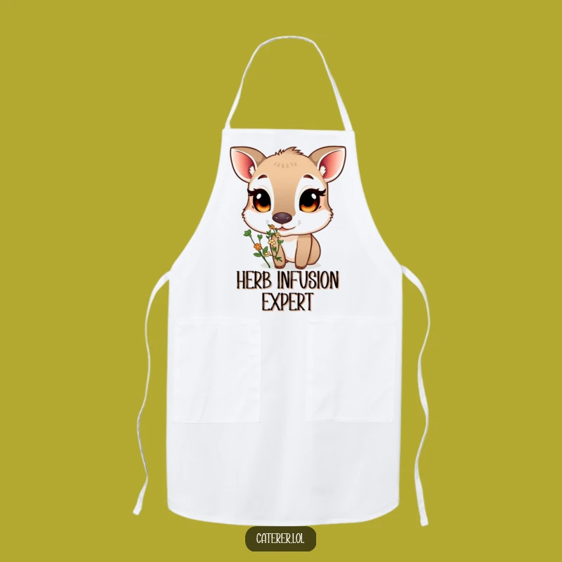Funny Curious Animal Apron: Garden Fun with Fragrant Herbs