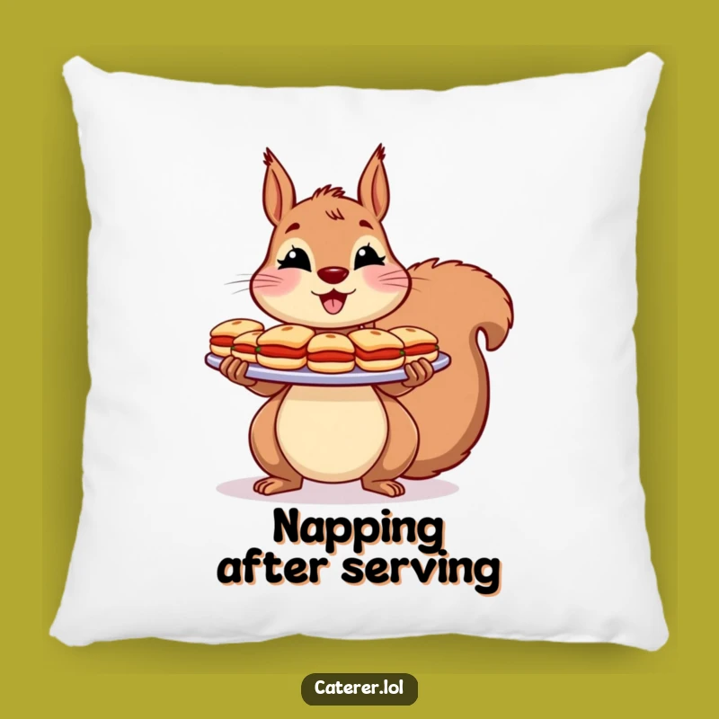 Funny Squirrel Sandwich Pillow: Soft Snack Platter Cushion, Hilarious Comfort Gift