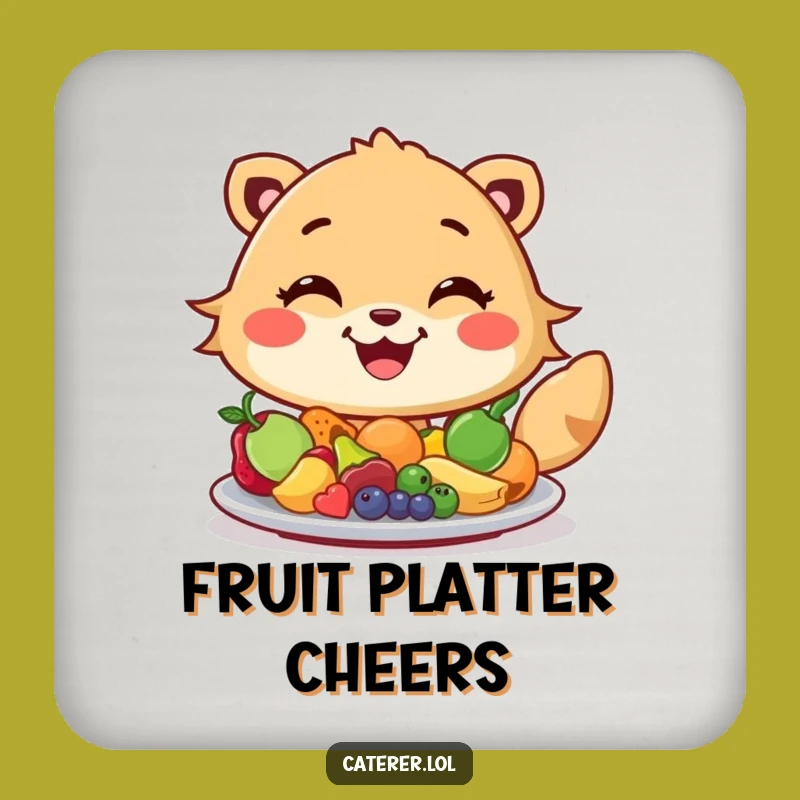 Funny Fruit Arranger Animal Drink Coasters: Cheerful Protection for Your Surfaces