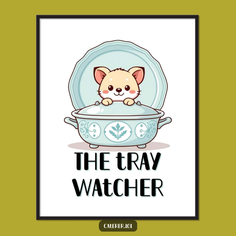 Funny Peekaboo Animal Poster: Playful Wall Art with a Hint of Mystery