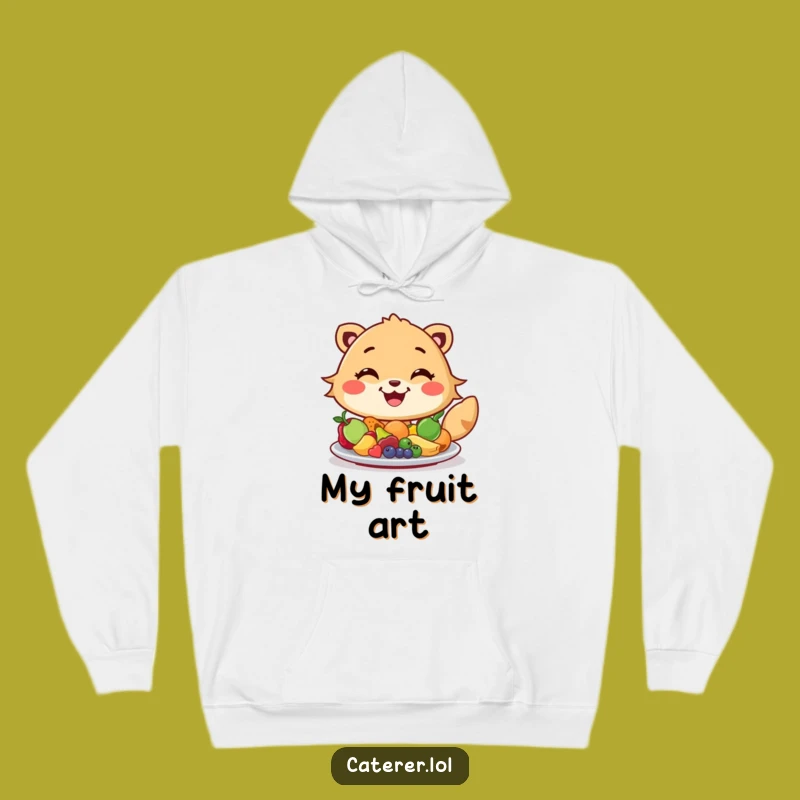 Cozy Funny Fruit Arranger Animal Hoodie: Warm and Cheerful Art for Chilly Days
