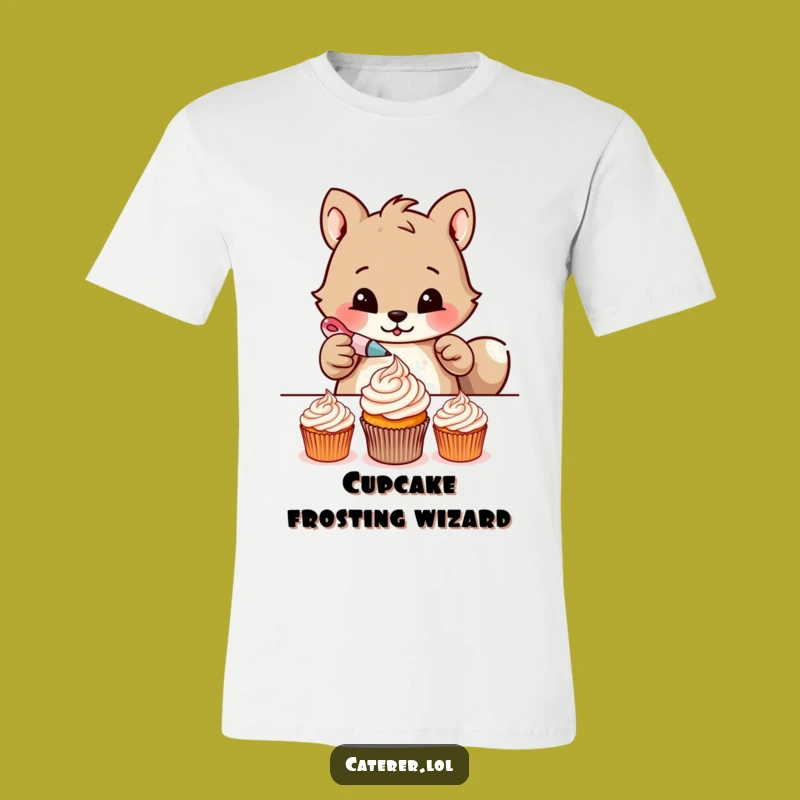 Funny Baker Animal T-Shirt: Meticulous Frosting Art on Tiny Cupcakes